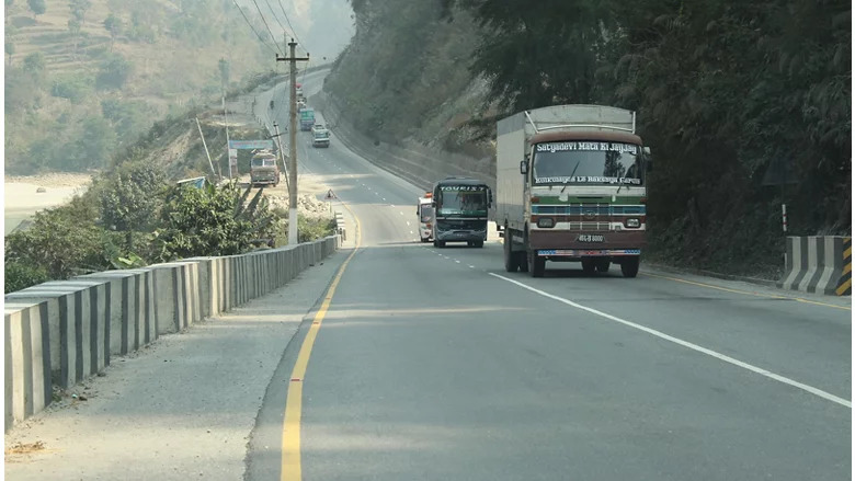 Road without pothole